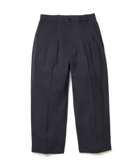 MR.OLIVE / PEACHSKIN STRETCH GABARDINE / 2TACK WIDE EASY PANTS / ミスターオリーブ ピーチスキンストレッチギャバジン 2タックワイドイージーパンツ